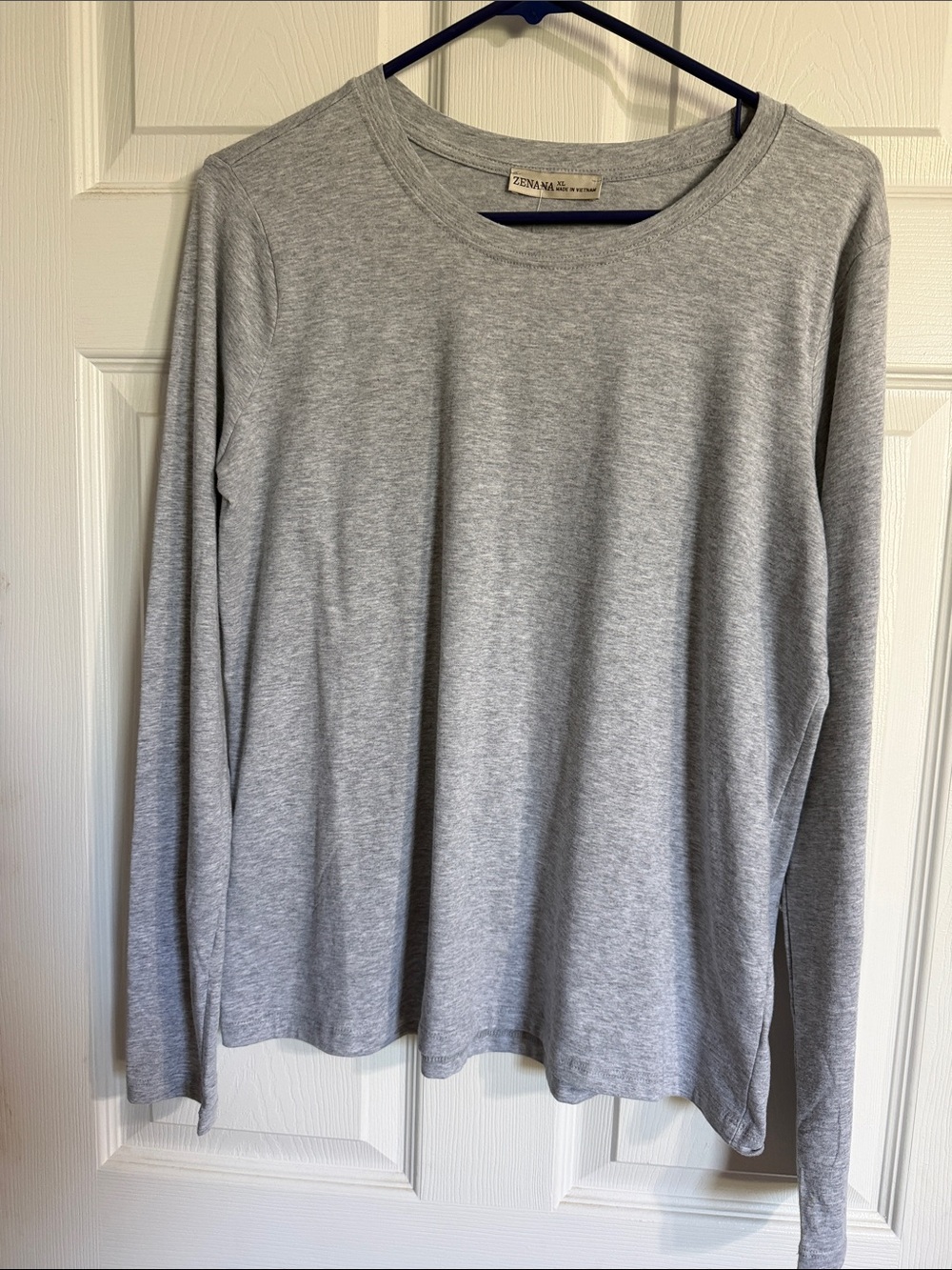 Zenana Outfitters Men’s Crewneck Long Sleeve Sweater - Light Gray